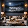 Framed 7 Running Horses Painting for Vastu Solution – Enhance Positivity & Success