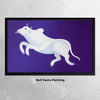 Framed Bull Painting for Vastu Solution – Strength, Stability, and Prosperity