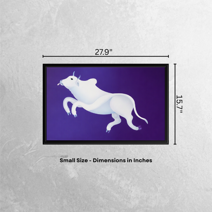 Framed Bull Painting for Vastu Solution – Strength, Stability, and Prosperity