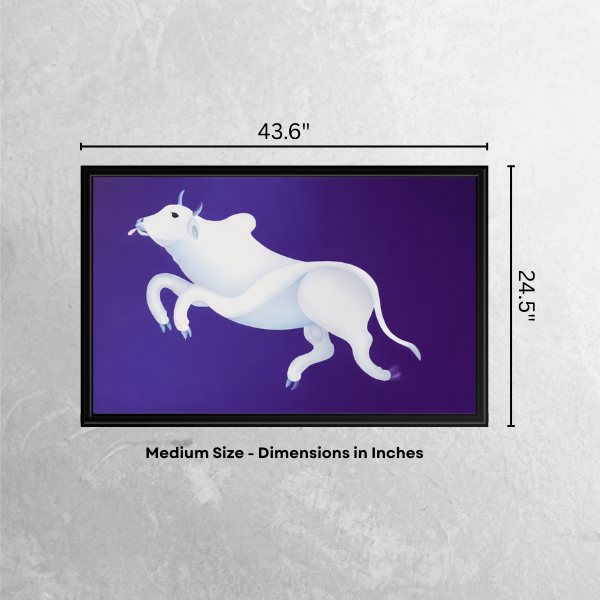 Framed Bull Painting for Vastu Solution – Strength, Stability, and Prosperity