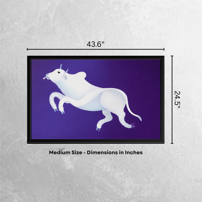 Framed Bull Painting for Vastu Solution – Strength, Stability, and Prosperity