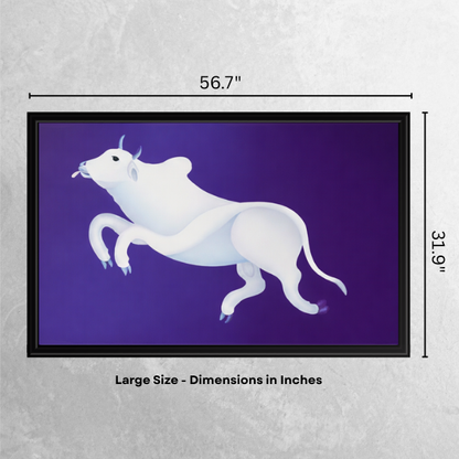 Framed Bull Painting for Vastu Solution – Strength, Stability, and Prosperity