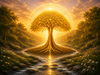 Golden Tree of Life Vastu Wall Painting – Symbol of Wealth, Growth & Abundance