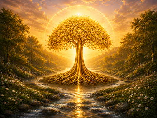 Golden Tree of Life Vastu Wall Painting – Symbol of Wealth, Growth & Abundance