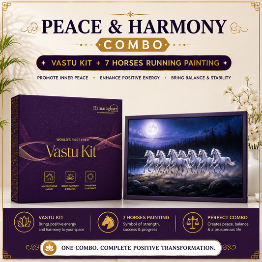 Bundle — Vastu Kit + Blue 7 Running Horses Painting