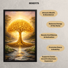 Golden Tree of Life Vastu Wall Painting – Symbol of Wealth, Growth & Abundance