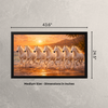 Golden Dawn Seven Horses Vastu Painting - Enhance Positive Energy, Success, and Harmony