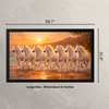 Golden Dawn Seven Horses Vastu Painting - Enhance Positive Energy, Success, and Harmony