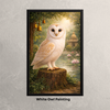 White Owl Vastu Wall Painting – Symbol of Wisdom, Wealth & Protection