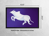 Bull painting medium size dimensions in inches with frame for wall decor.