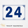 Numerology Divine 24 vastu number glazed wall decal for vastu correction
